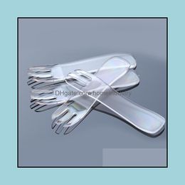 Disposable Flatware Disposable Ps Cake Dessert Spoon Party Supplies Mini Tableware Ice Cream Jelly Fork Promotion 1000Pcs/Lot Sk708 D Dhnt9