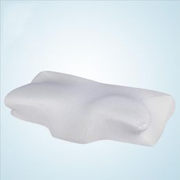 Pillow YRHCD Style Slow Rebound Memory Cervical Pillow Horn shaped design Orthopaedic Neck protection Pillow size in 60x30x13cm 220901