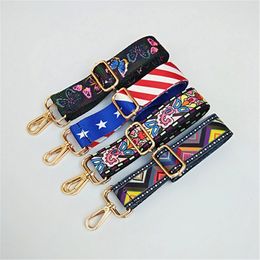 Nylon Bag Strap Woman Colored Straps for Crossbody Messenger Shoulder gift Accessories Adjustable Embroidered Belts Straps