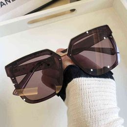 Sunglasses Fashion Women Polarised Driving Square Sunglasses Men Pink Tea Shades Luxury Brand Trend Sun Glasses Female Unique Eyewear UV400 T220831