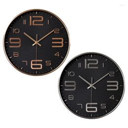 Wall Clocks 30cm Large Round Clock Without Battery Mute Quartz For School Classroom El Shops Cafe Easy To Read Home Decoration