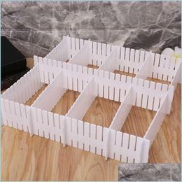 Storage Drawers 8Pcs Adjustable Clapboard Der Divider Partition Storage Organiser Wardrobe Closet Separator For Underwea Homeindustry Dhcf4