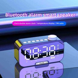 Portable Speakers Z5 Wireless Bluetooth-compatible Speaker Portable Mini Mirror Alarm Clock Support TF Card FM Radio Built In Mic T220831