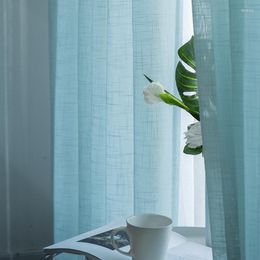 Curtain Morden Tulle Curtains For Living Room Window Treatments Solid Kitchen Japanese Sheer Panel