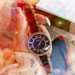 Stainless Steel Strap Women Watch Quartz Imported Movement Clock High Quality Waterproof Glass Mirror Classic Series Mission Runway Diamonds Wristwatches