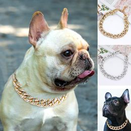 Dog Collars Luxury Crystal Necklace Bling Rhinestone Pet Chain Collar Dogs Choke For Show Party Small Medium Pitbull