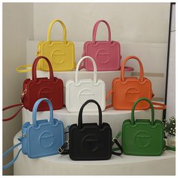 Square Duffel Bags Candy Colors One-shoulder Crossbody Bag Fashion Simple Portable Totes
