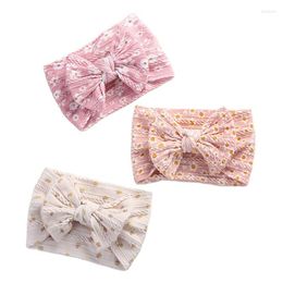 Hair Accessories Printed Bows Baby Girl Headbands Cable Knit Nylon Born Turban Kids Hairbands Children Toddler 2022