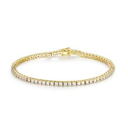 Bangle Kuololit Solid 18K 14K Gold Tennis Bracelet for Women D VVS1Round 925 Sterling Silver Luxury Engagement 220831