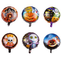 18 Inch Cartoon Balloon Party Halloween Pumpkin Aluminium Balloons Skull Head Festival Foil Balloon Decoration Photography Props