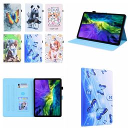 Fashion Animal Leather Cases For Ipad Mini 6 5 4 3 2 1 Mini6 Mini5 Print Dog Cat Wallet Flip Cute Lovely Cover ID Card Slot Shockproof Holder Tablet PU Bag Book Pouches