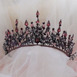 Wedding Hair Jewellery Vintage Baroque Headbands Purple Crystal Tiaras Crowns Bride Noiva Headpieces Bridal Party Crown 220831