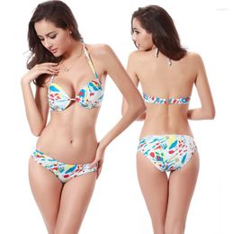 Bikinis Set Classical Floral Underwire Cup Back Closured Swimwear 2022 Very Young Girls Female Swimsuits