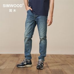 Mens Jeans Autumn Slim Fit Men Casual Little Elastic Denim Trousers Plus Size Brand Clothing 220831