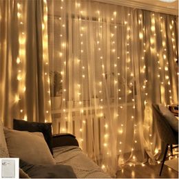 Christmas Decorations 3-5m Curtain LED Icicle String Lights Decoration For Home Fairy Garland Noel Navidad 2022 Year 2023 Bedroom