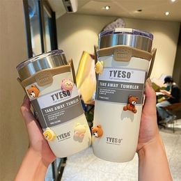 Water Bottles Beer Thermos Mug Cup Stainless Steel Tumbler Thermal Coffee Insulated Isothermal Cold Travel Gourd Drinking 220830