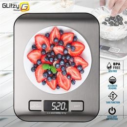 Measuring Tools Digital Kitchen Scale 5kg10kg Food MultiFunction 304 Stainless Steel Balance LCD Display Grams Ounces Cooking Baking 220830