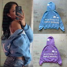 Hip Hop Harajuku Hooded Sweatshirts For Men Women Loose Casual Long Sleeve Puff Printing Hoodies Pullover Jacket Unisex