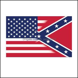 Banner Flags 90 X 150 Cm Polyester Fiber American National Flag Blue Outdoor The Star-Spangled Banner 4 4Sc T2 Drop Delivery 2021 Hom Dhof1