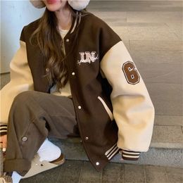 Womens Jackets Hiphop Goth Varsity Bomber Cyber Y2k Jacket Female Spring Baseball Basic Jaket Techwear Cardigan For Women Coat Boyfriend 220901