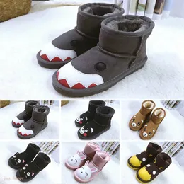 Kids Snow Boots Designer Snowshoes Sneakers Black Chestnut Purple Pink Navy Grey Classic Lovely Cartoon Animal Boot Boys girls Booties Winter Shoes