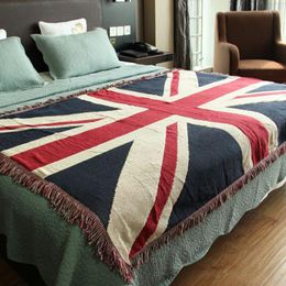 Blankets Cotton Carpet Thin Blanket"British Flag"Throw Mat Sofa Towel Blanket Bed Cover Living Room Bedroom Felts Tapestry 130X180