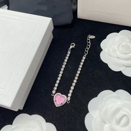 2022 Latest top design Heart Pendant Bracelet Tennis nail Bracelets designer lovers love bangle dinh van Bangles Cjeweler pulsera brandjewelry8 red diamond chain