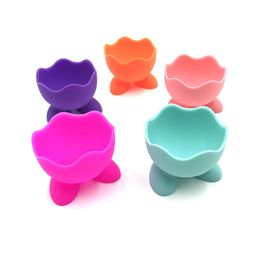 Silicone Egg Tools Cup Holders Breakfast Boiling beauty blender Holder Egg Rack Eggs Tool Coloured Soft Serving Cups 20220901 E3