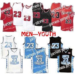 College Basketball Wears James Ship From US Chicago MJ Basketball Jersey Men Youth Kids Jerseys Stitched Red White Blue Black Top Quality Fast Delivery