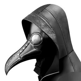 Steampunk Pest Vogelmaske Doktor Maske Long Nase Cosplay Fancy Maske Exklusive Gothic Retro Rock Leder Halloween Masken2403