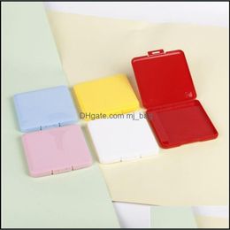 Storage Boxes Bins Square Plastic Storage Box Mini Makeup Jewelry Mask Case Clamshell Portable Face Masks Holder Container 1 4Ls G2 Dh6St