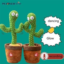 Plush Dolls Lovely Talking Toy Dancing Cactus Doll S Talk Sound Record Repeat Kawaii Toys Children Kids Aeon 220830