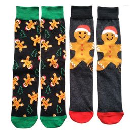 Men's Socks Christmas Cartoon Snow Dolls Breathable Personalized Unisex Street Cotton Funny Men Sock