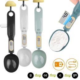 Measuring Tools 500g Digital Spoon with LCD Display Kitchen Electronic Food Flour Scale Tool 01g001oz Precise for Milk Coffee Tea 220830