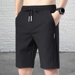 Men's Shorts Mid Waist Loose Type Stretchy Knee Length Summer Sweatpants Jogging Pants