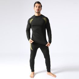 Running Sets Men Winter Fleece Sport Suit Sportswear Gym Workout Set Fitness Comperssion Shirt Jogging Training Tight Thermal Underwear