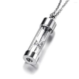 Pendant Necklaces 1PC Stainless Steel Hourglass Urn Necklace For Humman Ashes Container Holder