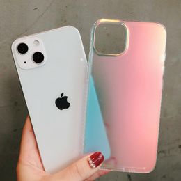 Laser Cases for iphone 14 pro max mini 13 12 11 Gradient Colorful Aurora Frosted Soft Cover
