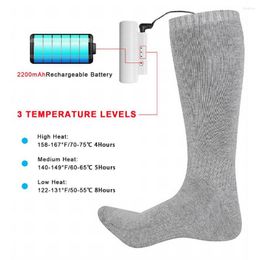 Sports Socks 2200mah Winter Heated Thermosocks Men's Women's Thermal Heating Foot Warmer Electric Warm Cycling Trekking Ski