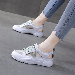 Sandals Summer Comfortable Women Mesh Flat Heels Round Head Shoes Casual Platform Trainers Sneakers Female Cutout Footwear Traf