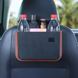 Car Organiser Trash Can Net For Storage Bag Auto Pocket Tablet Phone Glasses Protection Tray Back Table Rear Seat Cup Holder