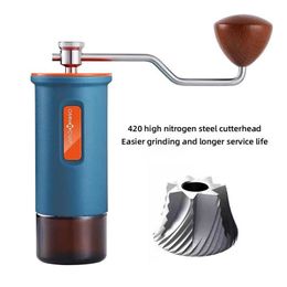 Manual Coffee Grinders Omnicup Manual Coffee Grinder High Quality Coffee Grinding Machine Burr Mill Grinder Mini Bean Milling Portable Kitchen Grinder 220830