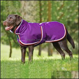 Dog Apparel Keep Warm Pet Dog Accessories Stripe Autumn Winter Mti Colour Pets Coat Medium Large Dogs Clothes Fashion New Arrival 30A Dhl3Y