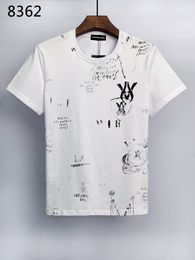 DSQ PHANTOM TURTLE Men's T-Shirts Black White FEATURING PUFFED MIKE BRAND MOTIF Men Summer Fashion Casual Streetwear Hip Hop T-shirt Tees Short Sleeve Tops 20206
