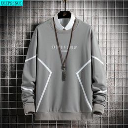 Men's Hoodies Sweatshirts Spring And Fall New Cotton Men Shirt Korean Version Of The Trend Of Loose Autumn Fashion Tij Brand Men Long Sleeves Men L220901