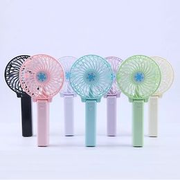Other Household Sundries Portable USB Charging Foldable Handheld Fan 3 Speed Mini Fan With LED Light Adjustable Small Cooling Cooling Desktop Fans