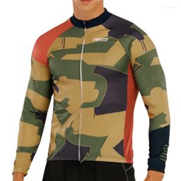 Racing Jackets Men Long Sleeve Cycling Breathable Quick Dry Camouflage Clothes MTB Bike Offroad Jersey Coat Outdoor Uniform