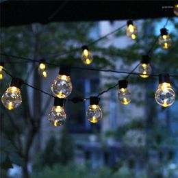 Strings 38/20/10 Bulb Globe Led String Fairy Lights Garland Christmas Tree Decoration For Home Outdoor Curtain Light Wedding Party Decor