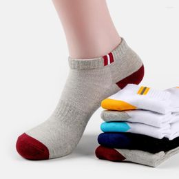 Men's Socks 5pairs/lot Summer Spring Men's Cotton Fashion Wide Stripes Casual Mountain Thin Boat