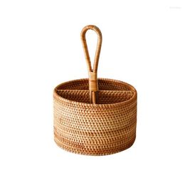 Hooks For Home Handmade Rattan Woven Basket Shelves Reusable Container Wine Bottles Universal Storage Holders With Handles Cups Box
